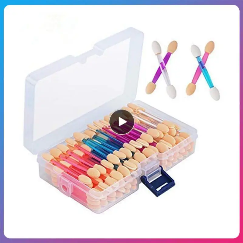 

Sponge Eyeshadow Stick Makeup Tool Manicure Smudge Brush Stick Disposable Double-headed Latex Sponge Eyeshadow Brush Cosmetics