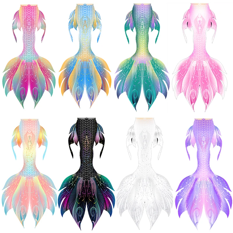 AturDive mermaid tail skin adult children parent-child large professional aquarium performance customized large size