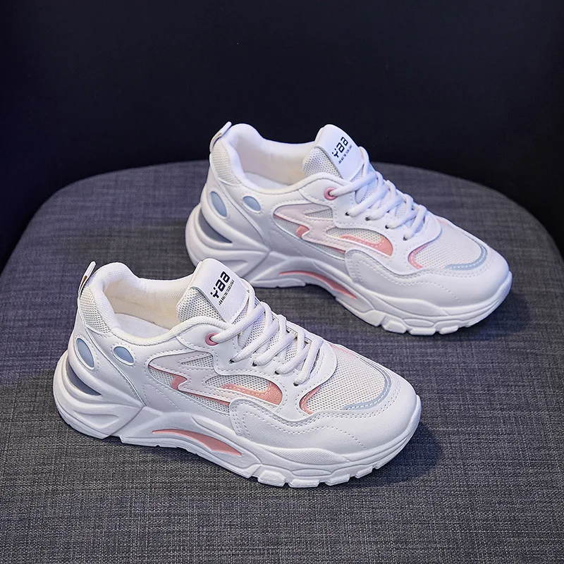 2023 spring new Korean version ins old daddy shoes female students with thick bottom sports shoes female street shooting casual