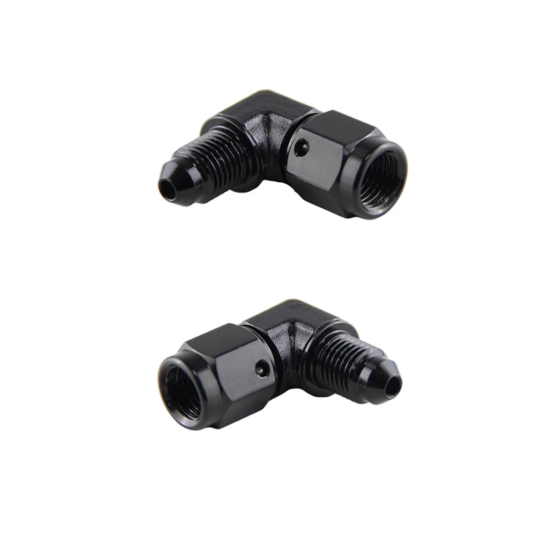 

2PCS AN3 Female to 3AN Male Flare 90 Degree Aluminum Swivel Hose Fitting Adapter