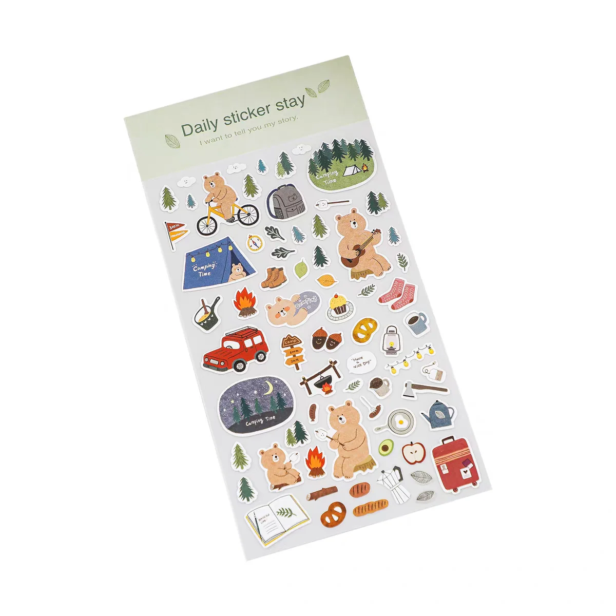 

Корейский импорт BONITO, природа, палатка для кемпинга, лесные бумажные наклейки, скрапбукинг, сделай сам, журнал, дневник, милые канцелярские принадлежности, наклейка, подарок