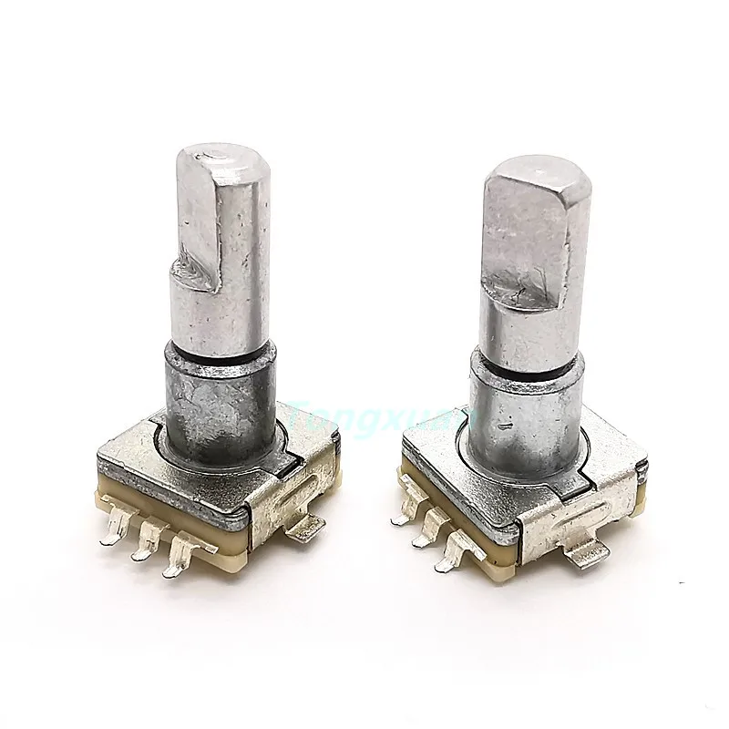 1pc EC11 5pin SMD Type Rotary Encoder Switch With Push Button Switch 30 Position Handle Length 12mm 17mm 19mm Half Shaft