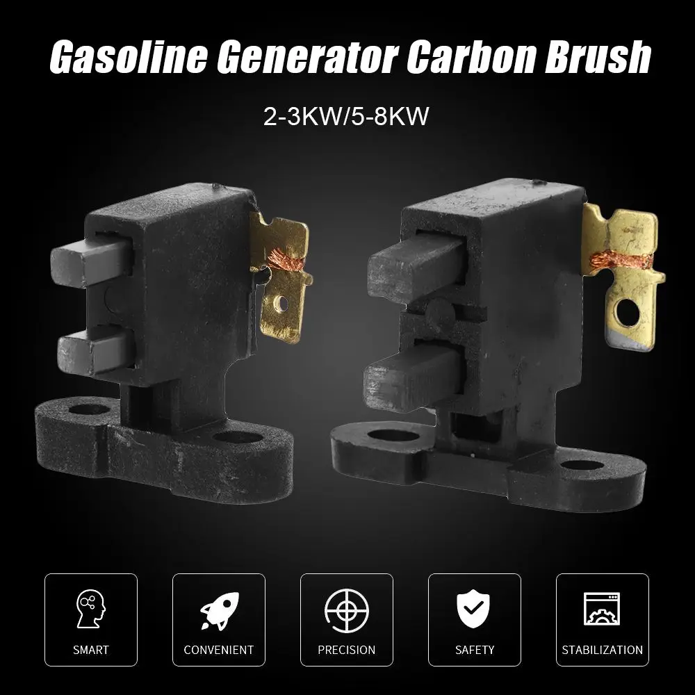 

168/188F дополнительные запасные части для бензинового двигателя, держатель для угольной щетки, медная Угольная щетка, бензиновая модель