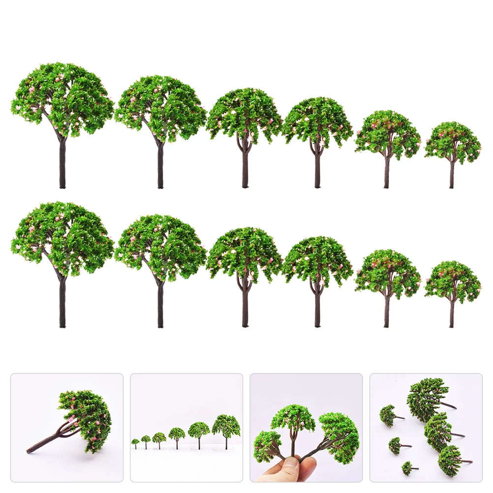 

Tree Trees Model Miniature Landscape Scenery Flower Micro Scale Diorama Train Mini Diy Green Decor Decoration Ornament Toy Ho
