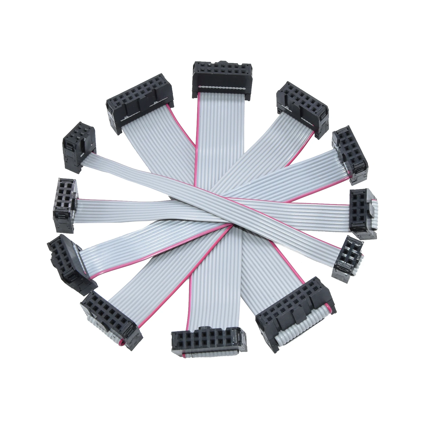 20 см 2 54 мм Шаг AVR JTAG IDC серый плоский ленточный двойной кабель для электронного