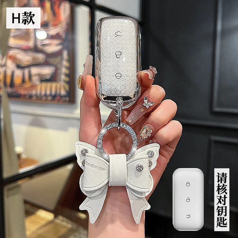 

For Geely EX5 Galaxy E5 2024 2025 2026 Soft TPU Car Smart Key Cover Key Case Remote Control Cover Protection Shell Accessories