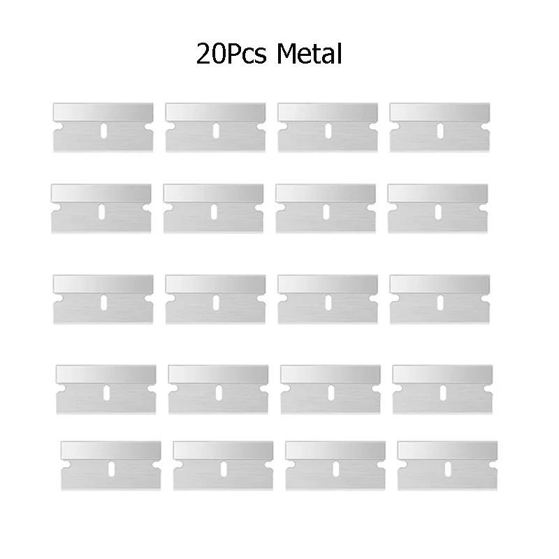 

20 Шт., Пластиковые Лезвия, Скребок Для Наклейки На Окно Автомобиля, Средство Для Удаления Клея