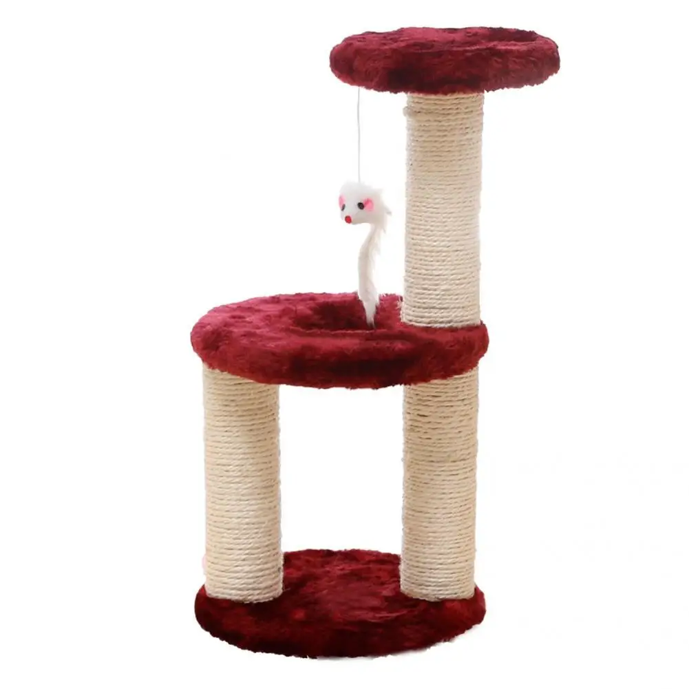 

Cat Climbing Toy Three Layers Scratching Post Board Play Training Toy Home Living