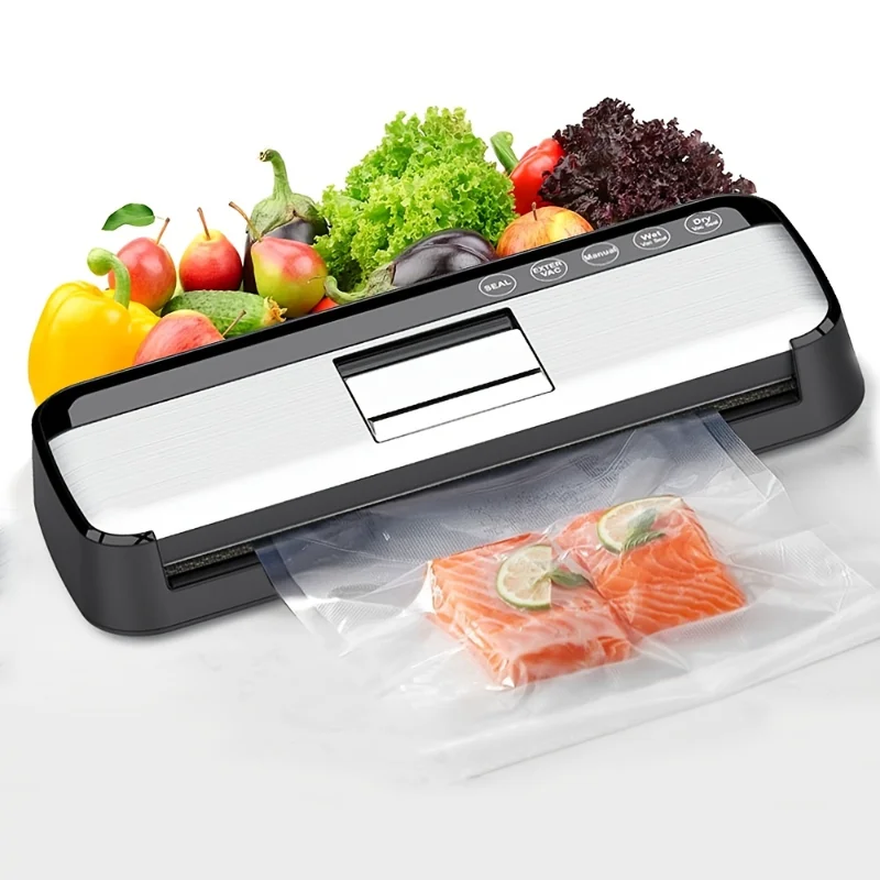 

[Flash Deal]1pc Vacuum Sealer Automatic Vacuum Air Sealing System Food Saving & Vacuum Wet & Dry Food Mode[US Stock]