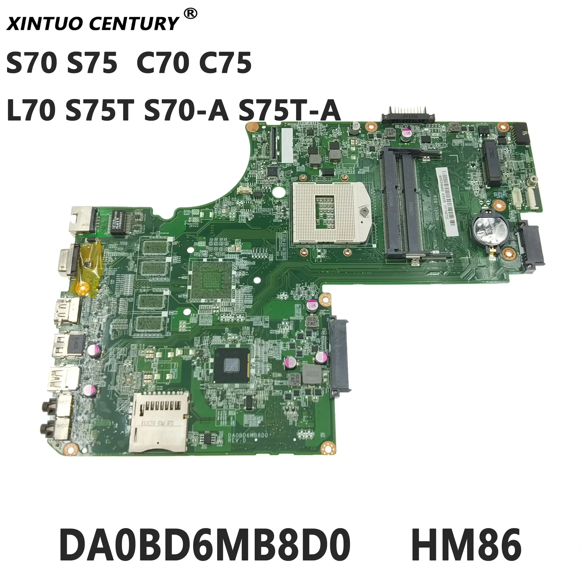 

A000245440 motherboard for Toshiba SatelliteS70 S75 C70 C75 L70 S75T S70-A S75T-A Laptop motherboard DA0BD6MB8D0 HM86 100% Test