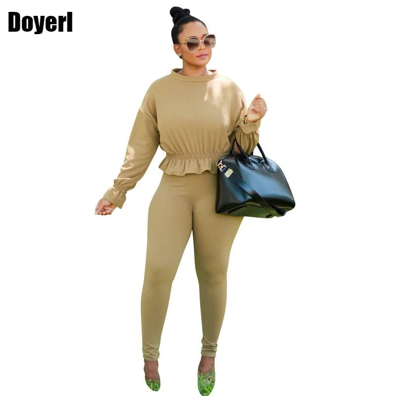 

Уличный Элегантный комплект из 2 предметов, женские брюки и топ, женские спортивные костюмы, осенняя одежда, Женский комплект из двух предме...