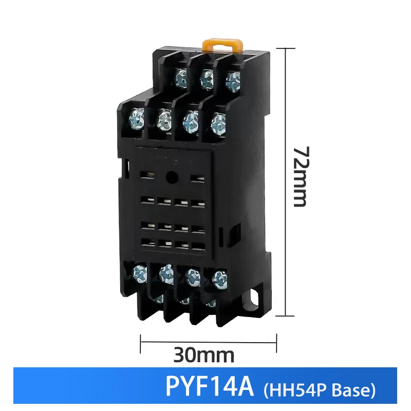 10 шт., маленькое промежуточное электромагнитное реле управления, переменный ток, постоянный ток, 12 В, 24 В, 220 В, HH52P/HH53P/HH54P HH62P/HH63P/HH64P с основанием