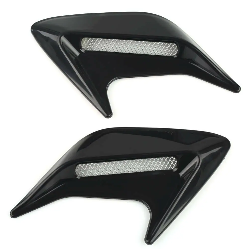 

1 Pair Black/Silver/White Car Air Flow Vent Hood Universal Auto Decorative Air Scoop Flow Intake Hood Vent Bonnet ABS Plastic