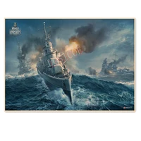 battleship showdown ww ii naval battle poster vintage kraft paper print painting military war art poster wall sticker mural