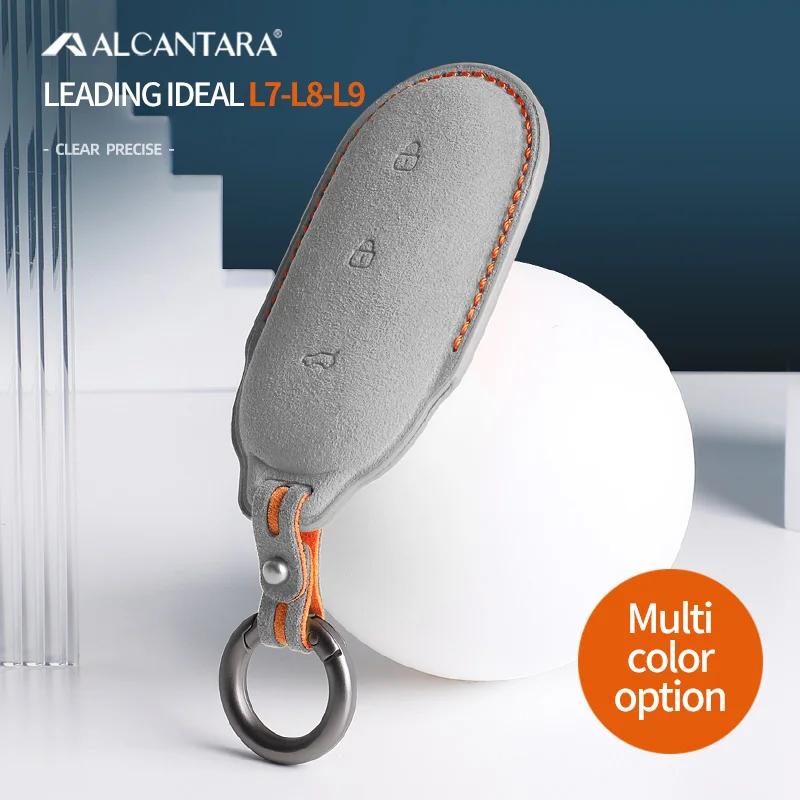 

For LEADING IDEAL LiXiang L9 L8 L7 Alcantara Smart Key Keyless Remote Entry Fob Case Cover Key Case for Car