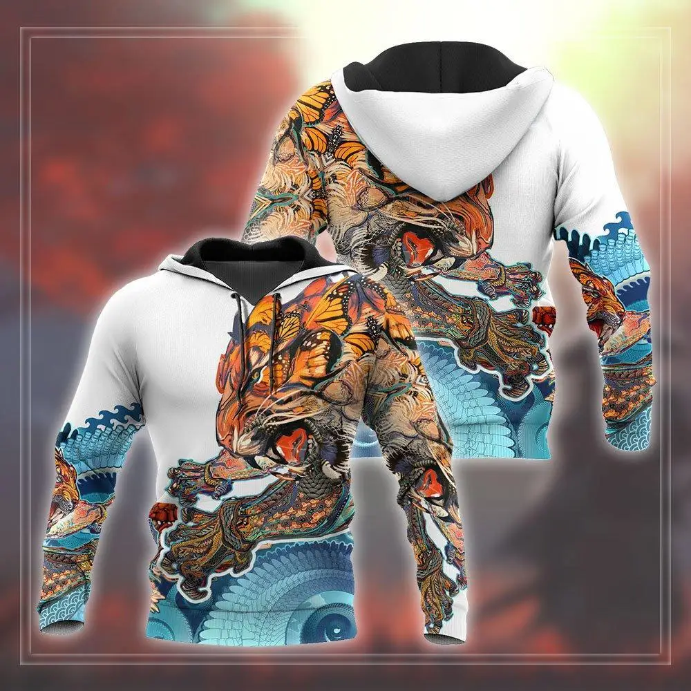 

2021 New Japanese Samurai Tattoo 3D Printing Men's Sweatshirt Harajuku Zip Hoodie Casual Unisex Jacket Pullover type - 33