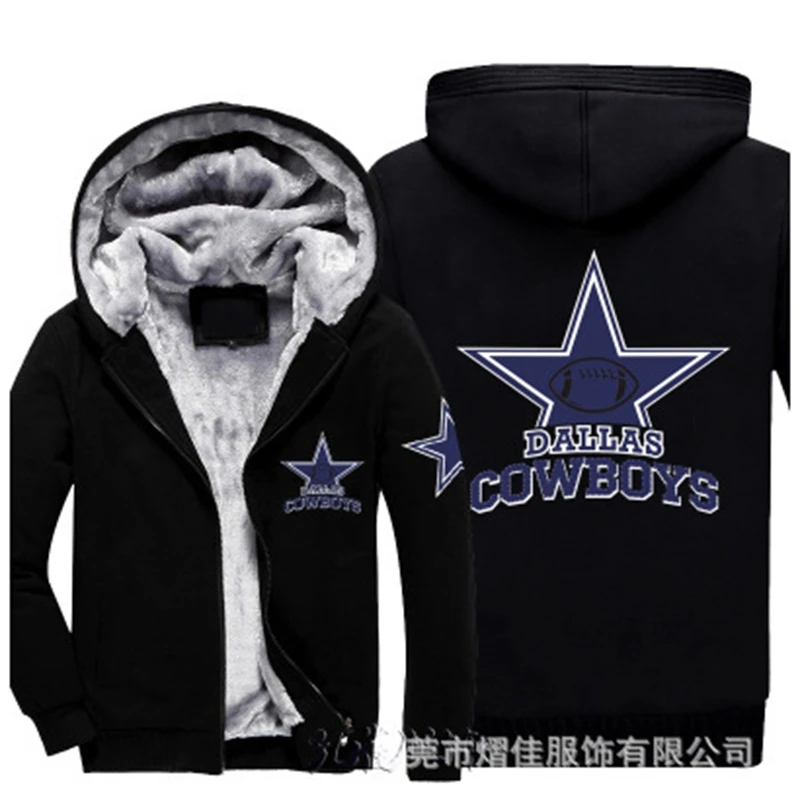 

Новинка 2022, толстовки для мужчин, куртка Cowboys Dallas, утепленная толстовка, мужское зимнее теплое флисовое пальто на молнии, мужские спортивные ...