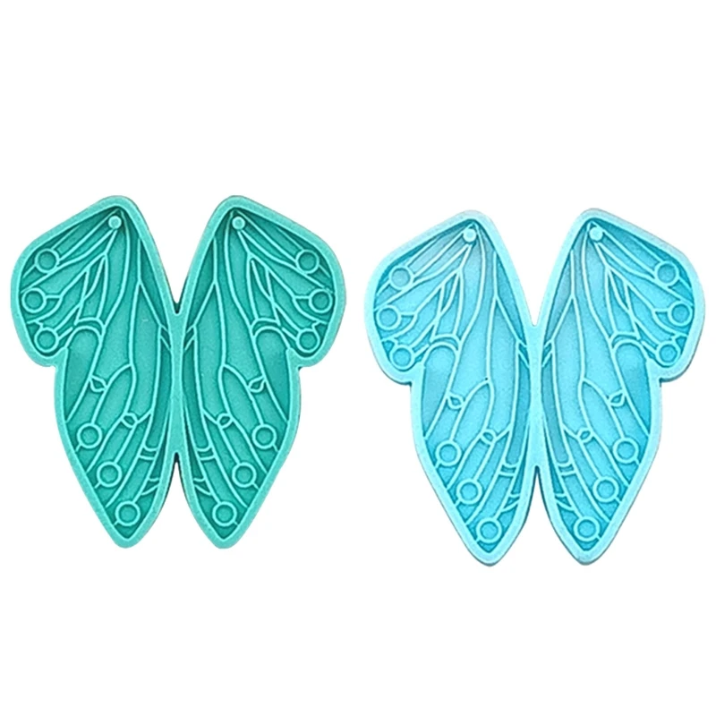 

Butterfly Earrings Silicone Molds Epoxy Resin Art Mould with Hanging Hole for Handmade Crafts Key Chains Hanging Pendant