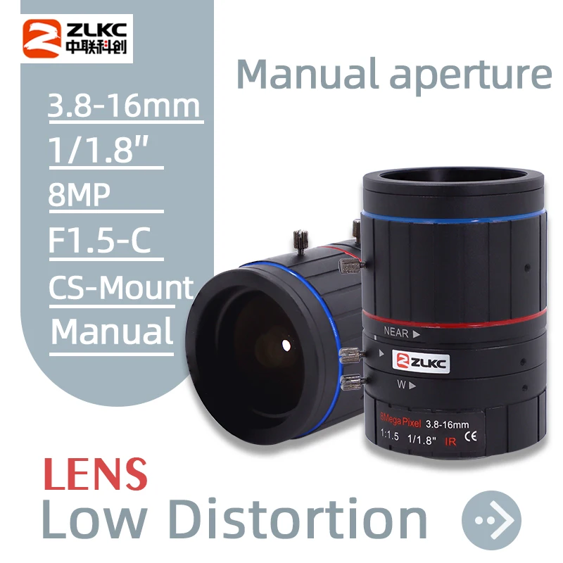 

Объектив ZLKC VM3816MP8IR 8Мп 3,8-16 мм