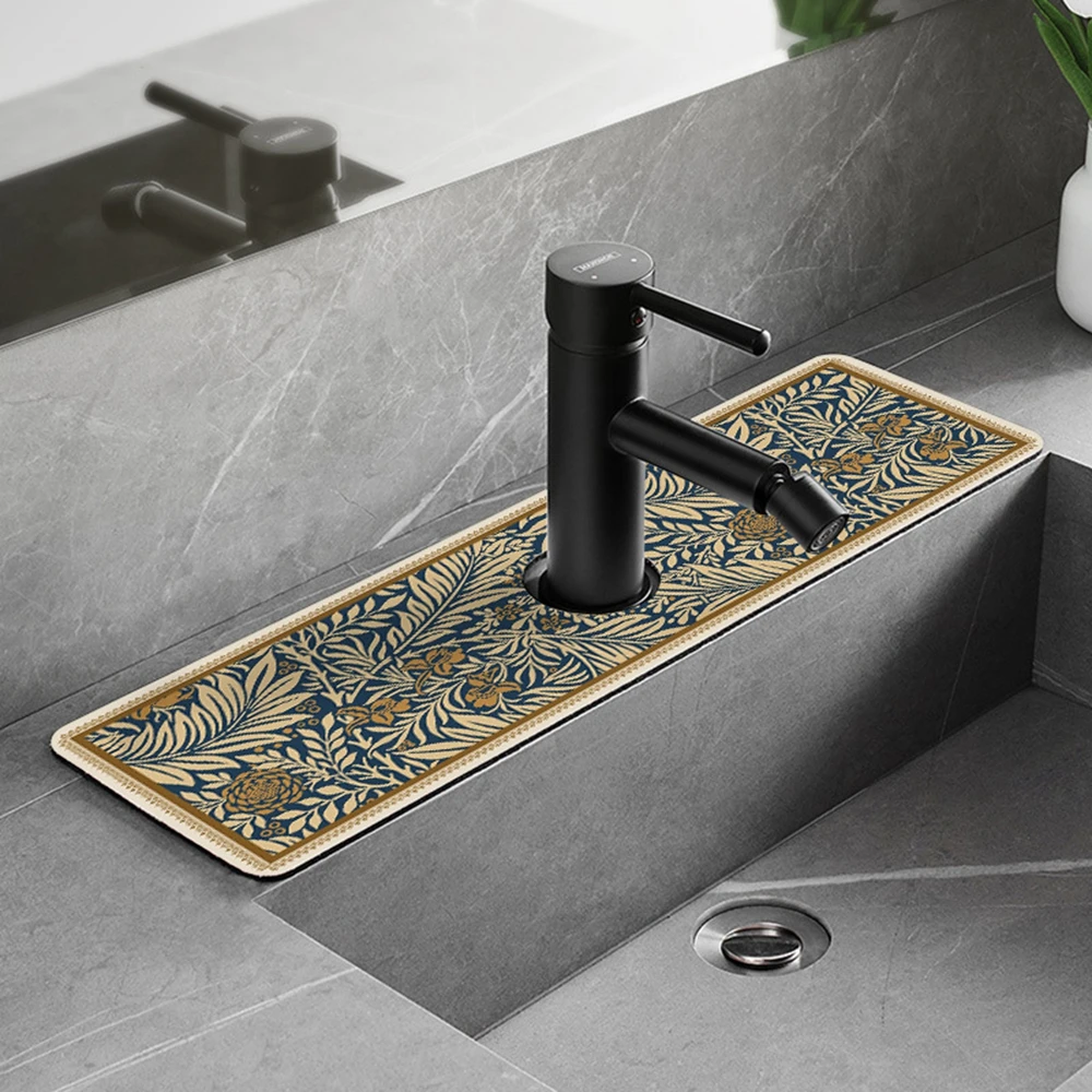 

American Sink Faucet Drain Pad Table Mat Toilet Diatom Mud Absorbent Pad Non-Slip Anti-Mildew Mat For Kitchen Countertop Dining