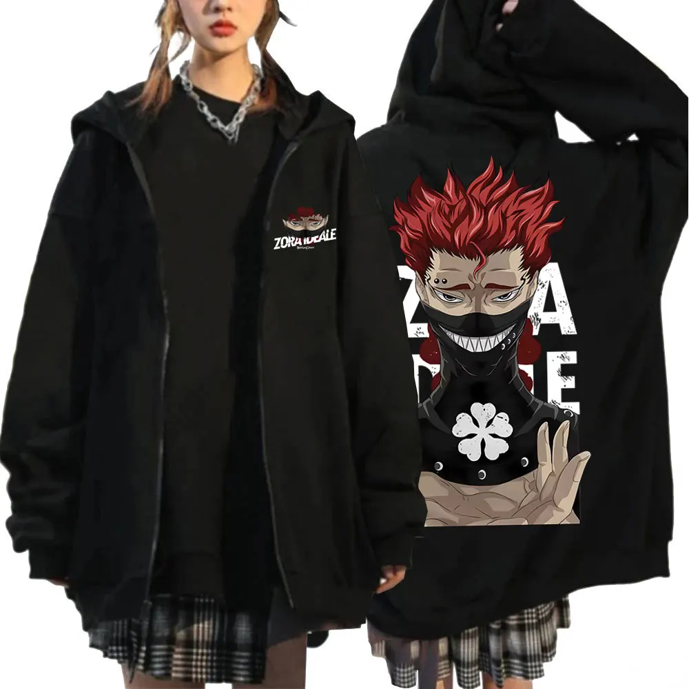 

Anime Black Clover Zora Ideale Zipper Hoodie Men Women Manga Sweatshirt Unisex Casual Loose Hoodies Unisex Fashion Zip Up Jacket