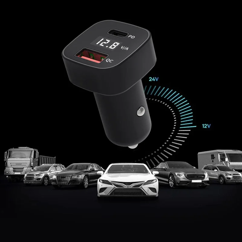 Автомобильное зарядное устройство 70 Вт сверхбыстрая зарядка автомобильный