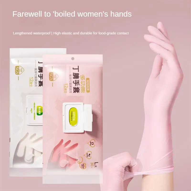 

Household Gloves Kitchen Dishwashing Waterproof Dustproof High-quality Rubber Has High Elasticity Housekeeping Cleaning