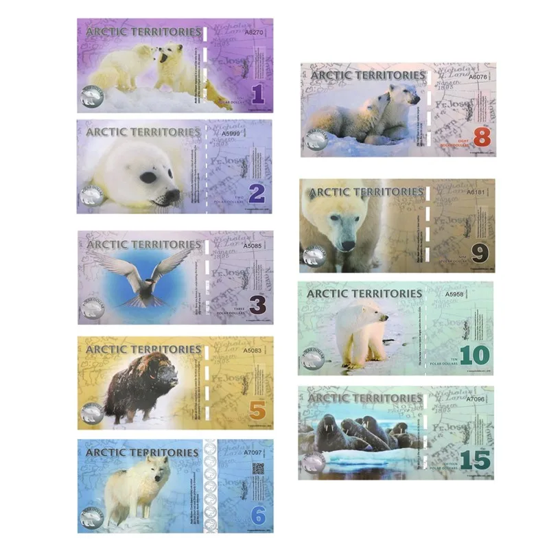 Пластиковые банкноты Арктика 5/14 шт.