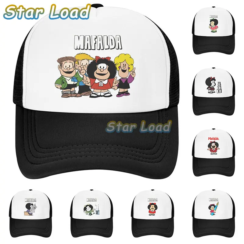 

Happy Baseball Cap Men Hats Protection Snapback Mafalda Quino Funny Manga Caps Protection Hat for Kids