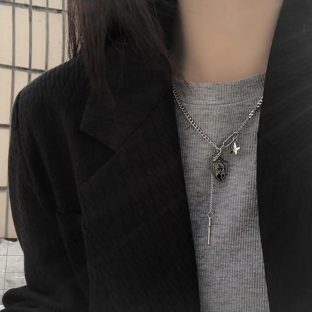 Титановая сталь подарок подруге в стиле хип-хоп ожерелье Хуа Мулан цепочка на