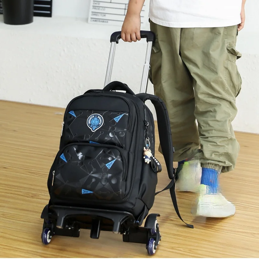 

Waterproof Luggage Rolling Bags Detachable Wheeled Children Rolling School Bags Student School Backpack with Wheels
