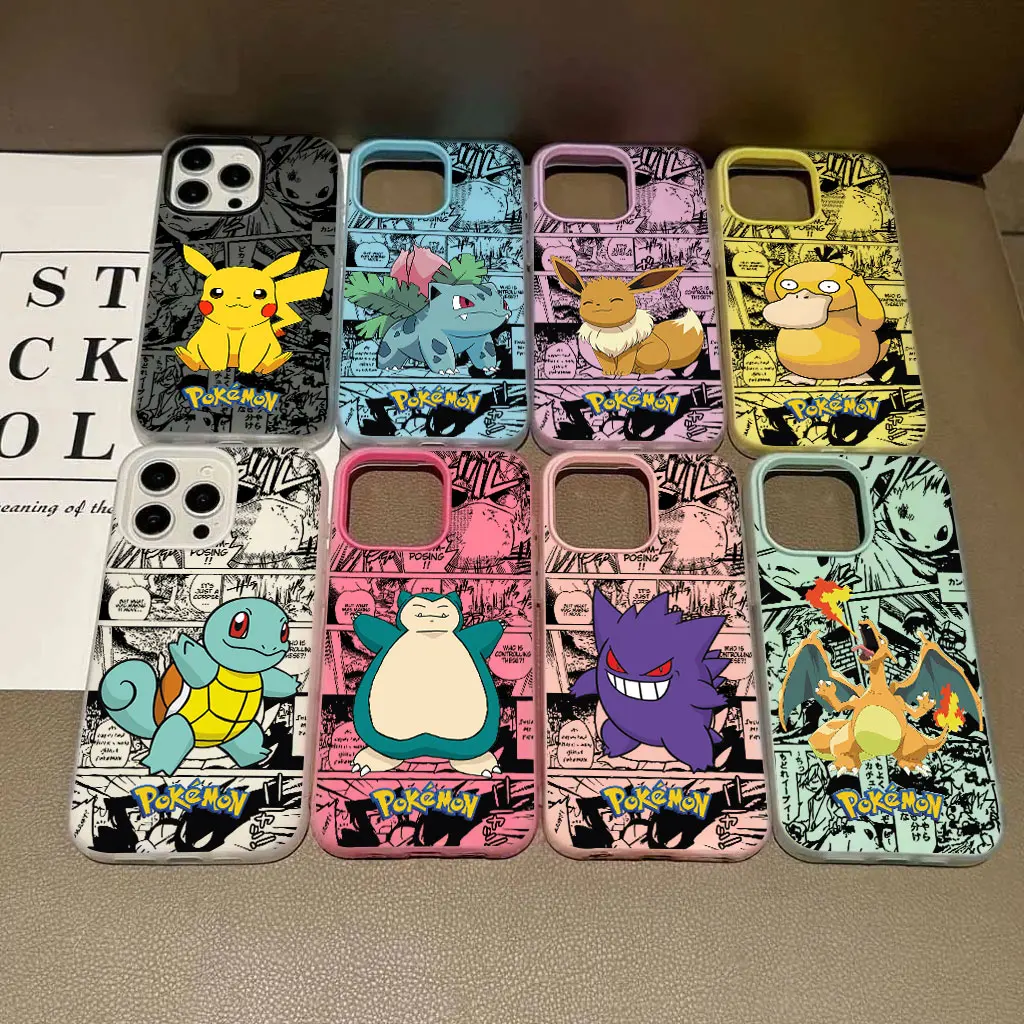 Фото Ударопрочный силиконовый матовый чехол Cool P-Pokemon Gengar Candy Color 2-в-1 для Samsung S23 S24 S25 Plus Ultra Edge 5G №1