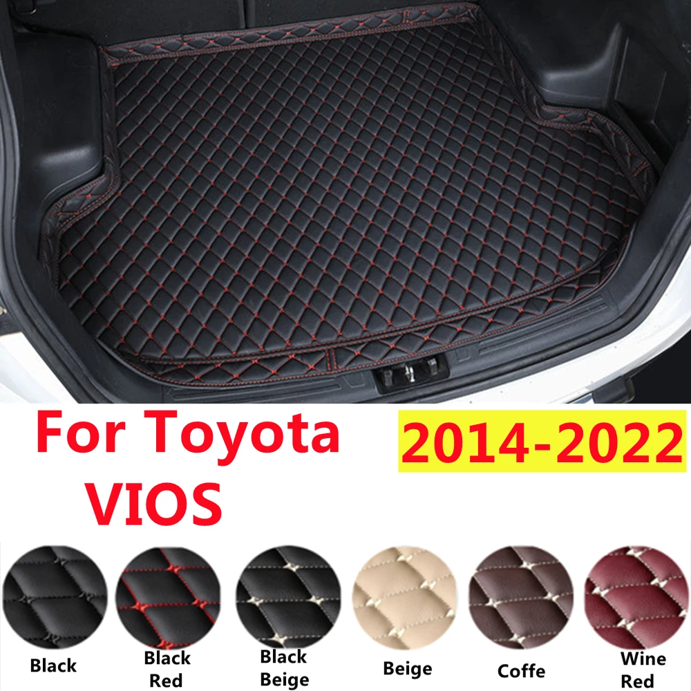 

SJ Professional XPE Leather High Side Car Trunk Mat Tail Liner Rear Cargo Pad WaterProof Fit For Toyota VIOS 2014-15-16-2022
