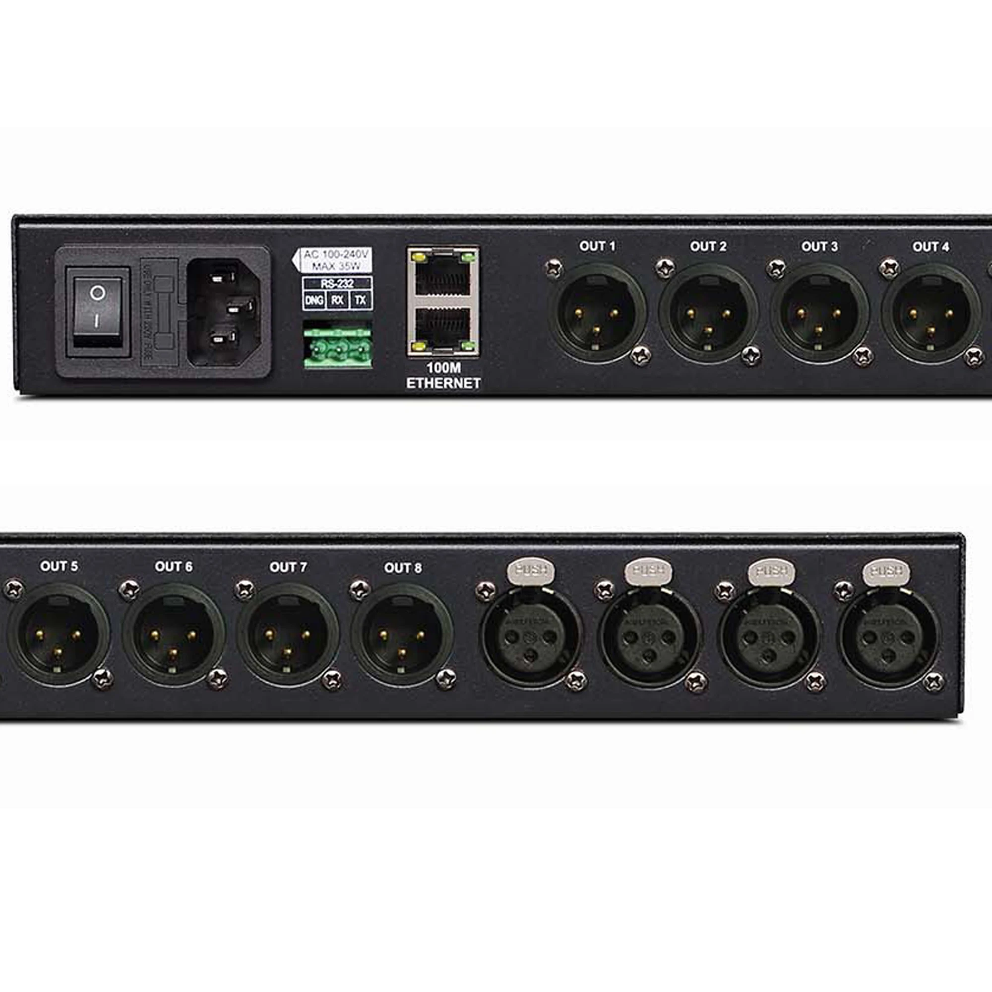 Paulkitson DAP4008 4In 8Out профессиональный процессор цифровой 32Bit DSP 13-полосный эквалайзер