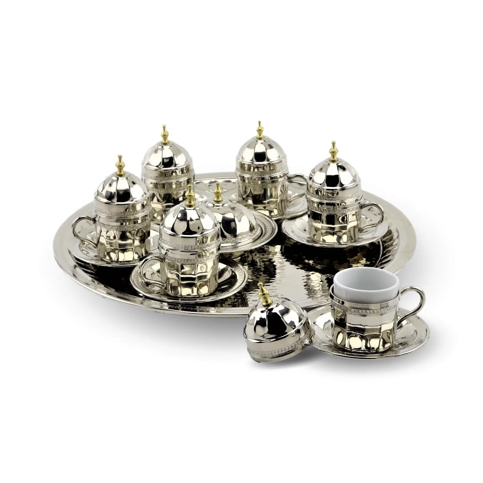 

Медный кофейный набор Morya с коваными ломтиками