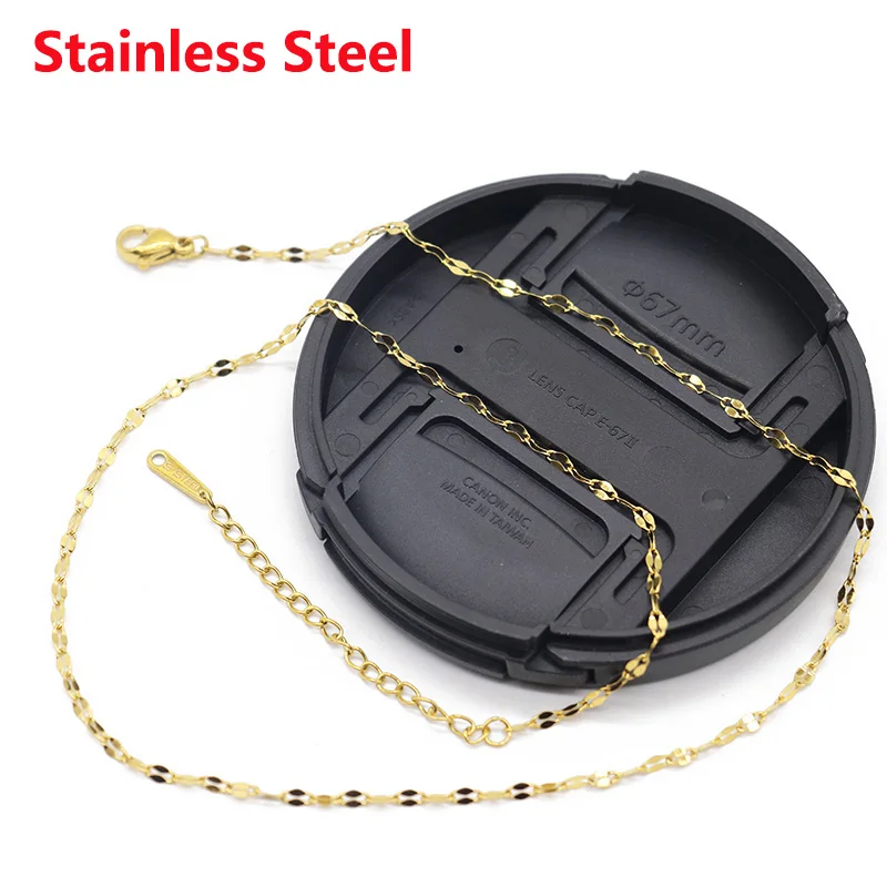 

2/4PCS 45cm Stainless Steel Lip Chains With Lobster Clasps Extened Chains For DIY Bracelet Necklace Jewelry Making Findings