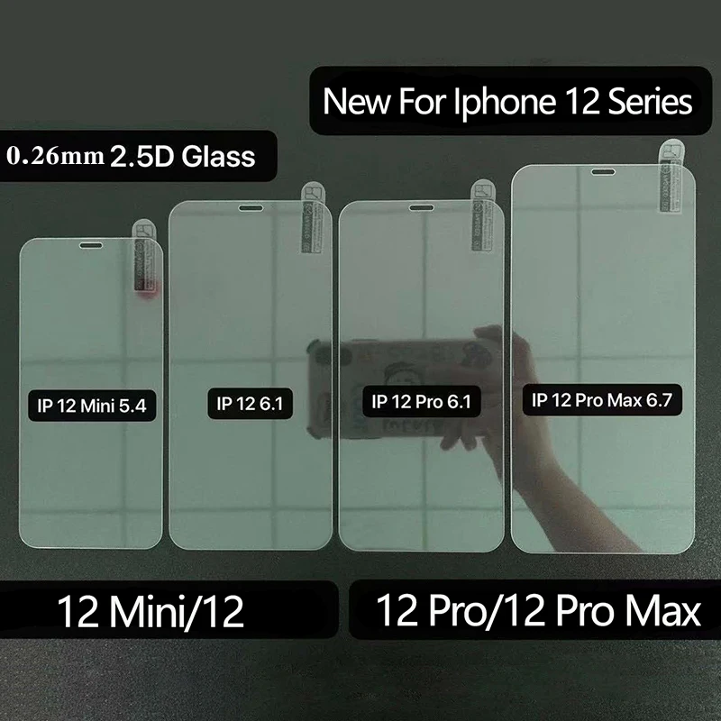 Защитное стекло закаленное для iphone 12 pro max 11 mini 6 6s 7 8 plus X Xr Xs Max