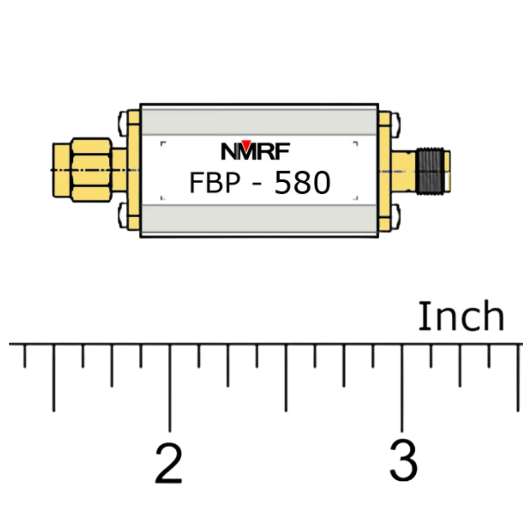 580(560 ~ 620) МГц фильтр Bandpass ультра-маленький размер интерфейс SMA