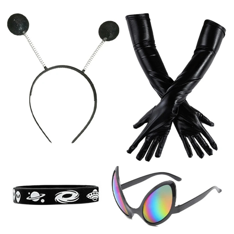 

Cosplay Sunglasses Bouncing Ball Shape Hair Hoop Rave Party Headpiece Gloves Bangle Party Cosplay Costume Props Unisex R7RF