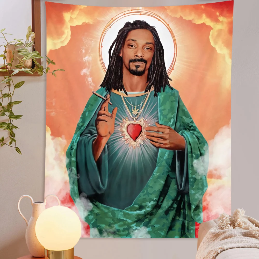 

Deco Tapestry Jesus Snoop Dogg Tapestry Hippie Home Decoration Aesthetic Room Decor Tapestries Wall Hanging Carpet For Bedroom