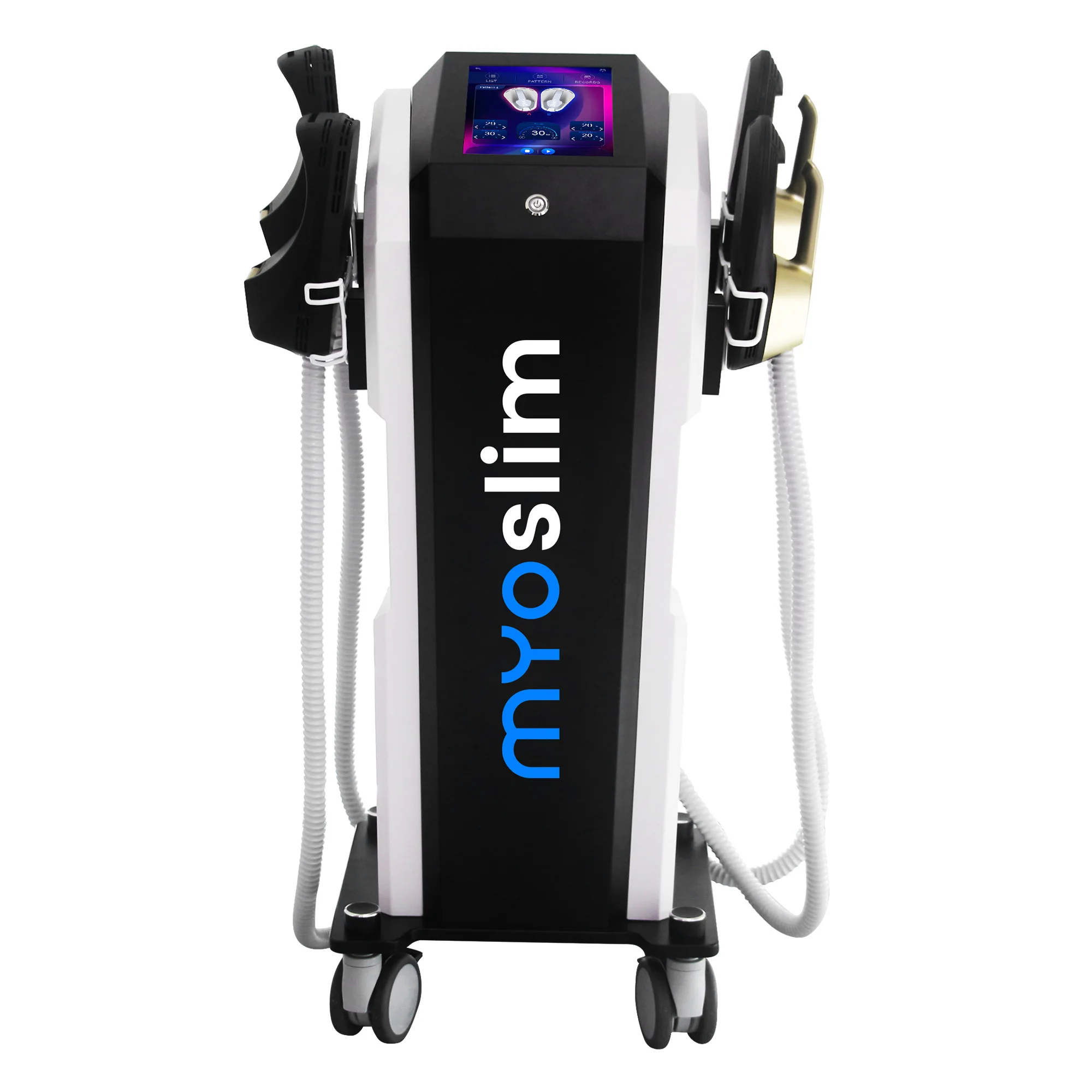 Фото Портативный электромагнитный аппарат Myoslim для коррекции фигуры, стимуляции мышц, удаления жира, EMS и RF-лифтинга для похудения №2