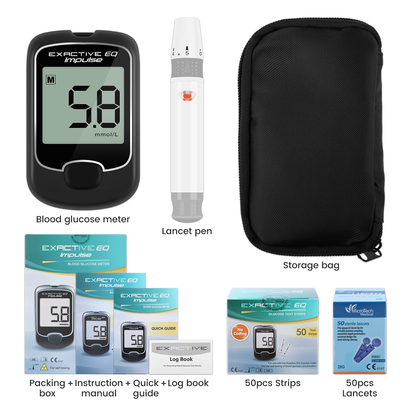 

Medical Blood Glucose Meter Measurement of Diabetes Lancets Blood Test Strips Finger Sugar Testing Monitor Portable