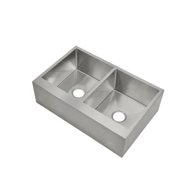 Оптовая продажа фартук из нержавеющей стали передняя кухонная мойка для