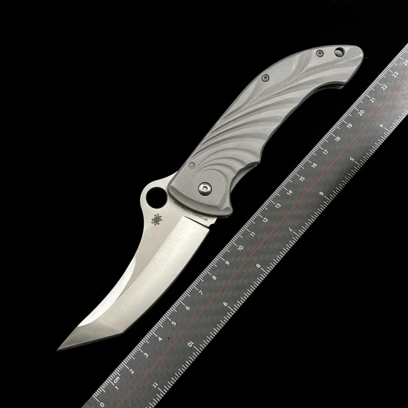 

brand Spide Small Olecranon Steel Handle a Folding Knife Outdoor Camping Hunting Pocket Tactical Self-Defense EDC Utility Kn