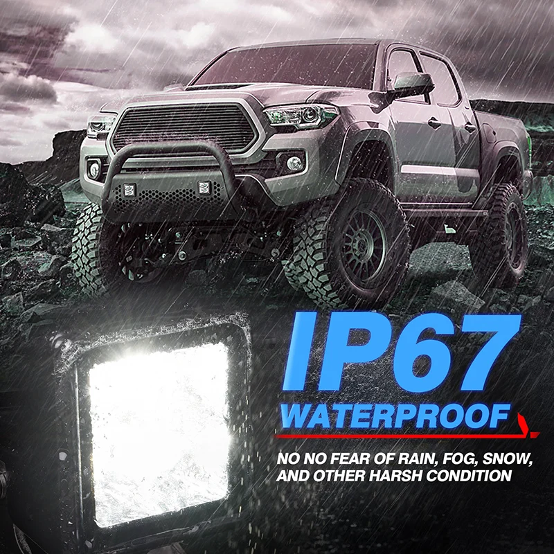 MICTUNING 20 Вт светодиодный рабочий фонарь 2 шт. безель светодиодные прожекторы для