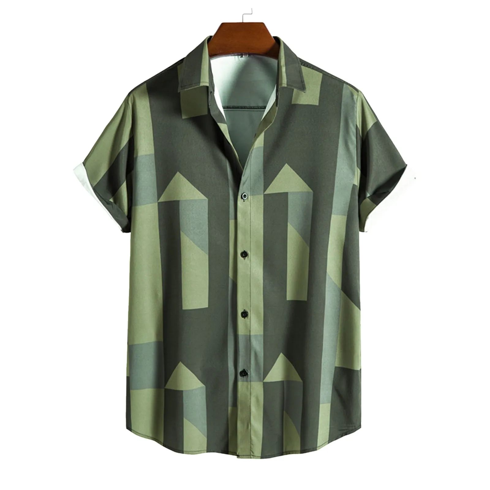 

Sleep Romper Men Hawaiian Casual Summer Shirts Short Sleeve Printed Beach Button Down Shirts