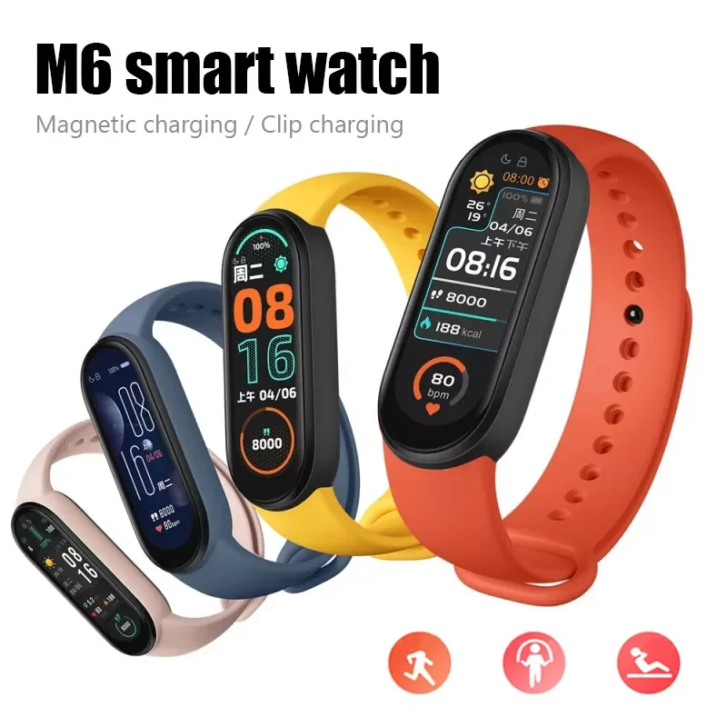 

2022 New M6 Smart Watch Men Women Fitness Sports Smart Band Fitpro Version Bluetooth Music Heart Rate Take Pictures Smartwatch