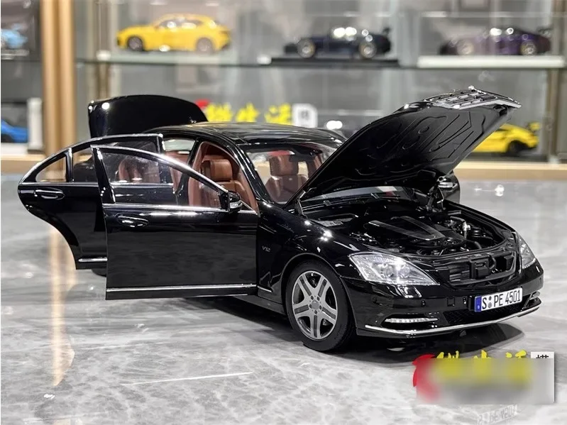 Motorhelix 1:18 для Maybach Mercedes Benz S600L W221 Limited 999 черная литая под давлением модель