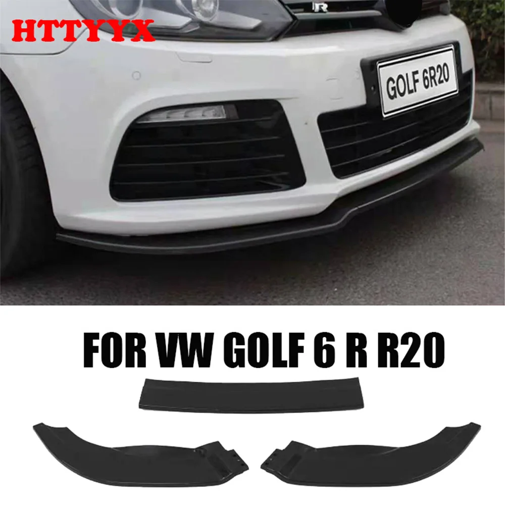 

Для Golf 6 MK6 R R20 2008 2009 2010 2011 2012 2013 Maxton Style автомобильный передний бампер сплиттер губа диффузор Комплект кузова спойлер защита