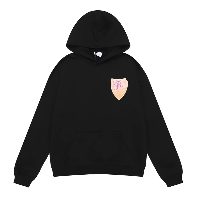 

2022 RHUDE Hoodie Shield Print High Quality Men's And Men's Terry Hoodies